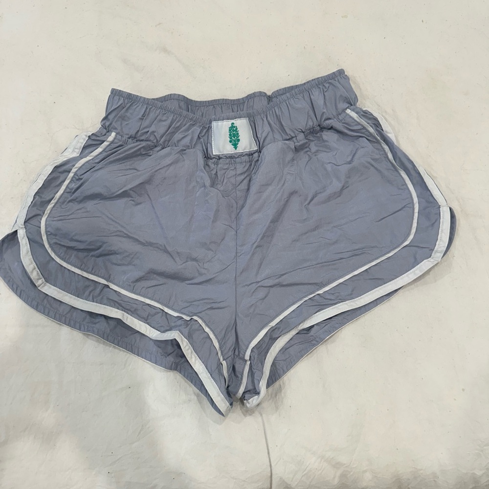 FP Movement Gray and White Athletic Shorts with Dolphin Hem
